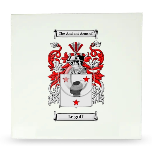 Le goff Large Ceramic Tile with Coat of Arms